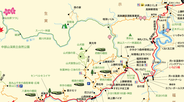 画像:上勝町MAP